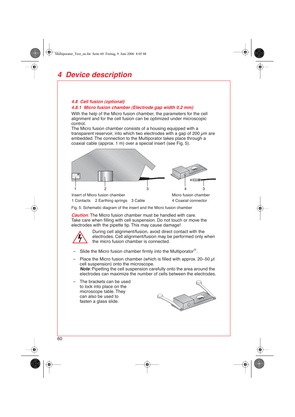 4 device description | Eppendorf Multiporator User Manual | Page 18 / 49
