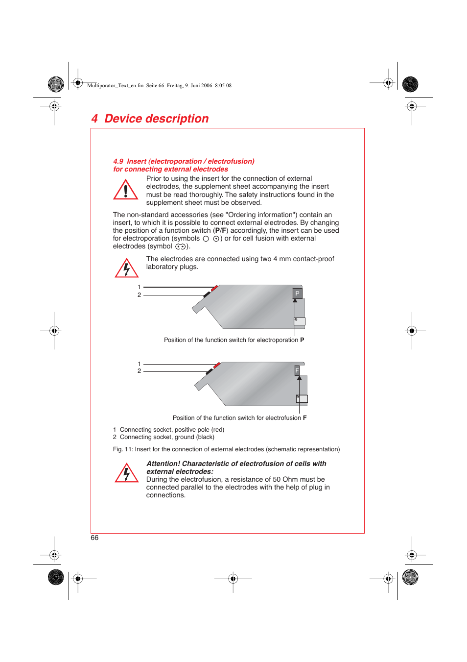 4 device description | Eppendorf Multiporator User Manual | Page 24 / 49