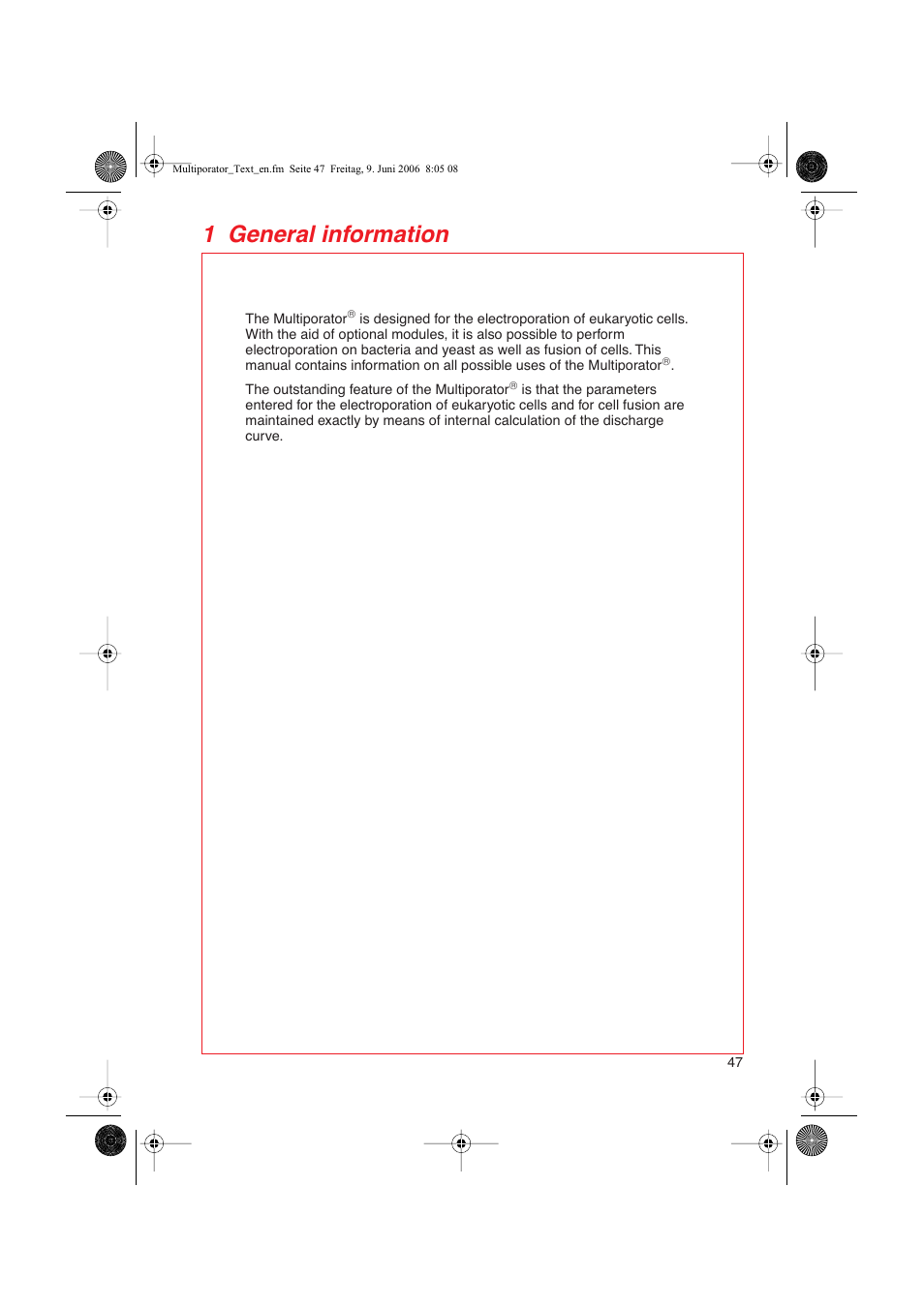 1 general information | Eppendorf Multiporator User Manual | Page 5 / 49