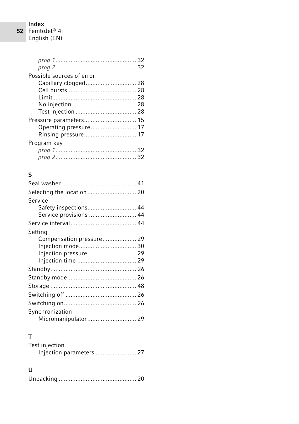 Eppendorf FemtoJet 4x v.1 User Manual | Page 52 / 56