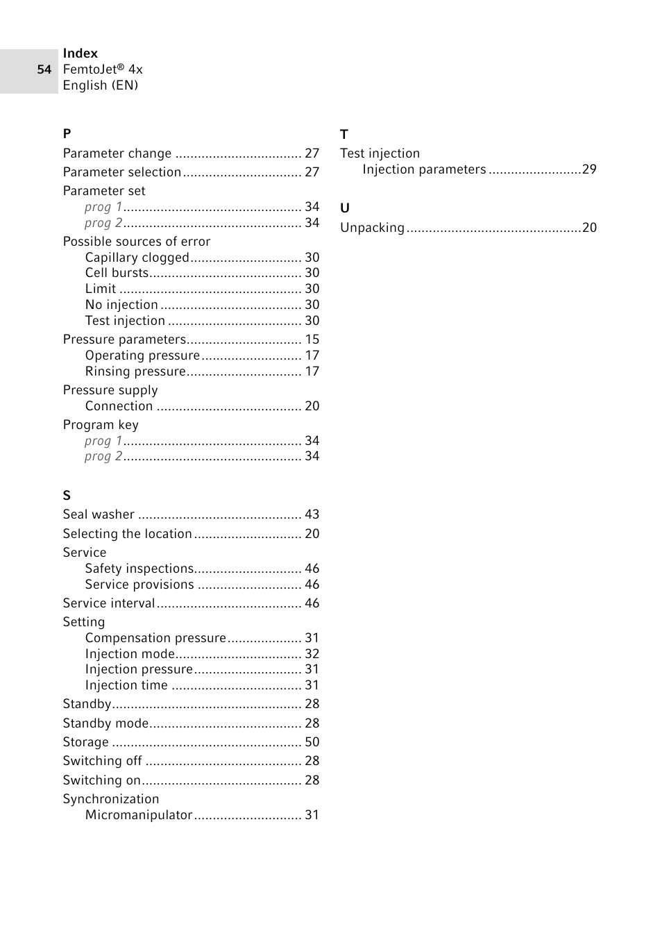 Eppendorf FemtoJet 4x v.2 User Manual | Page 54 / 58