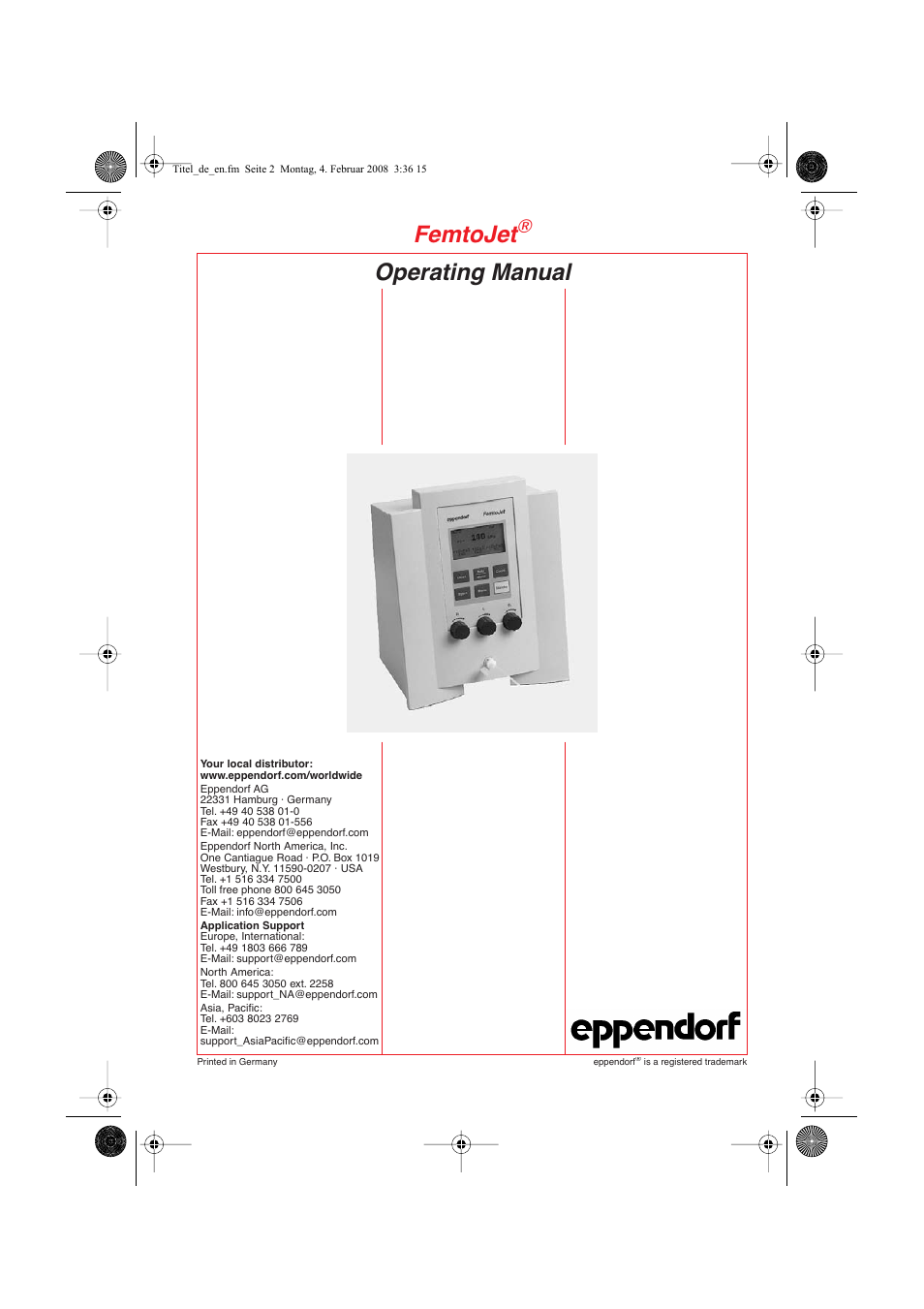 Eppendorf FemtoJet User Manual | 57 pages