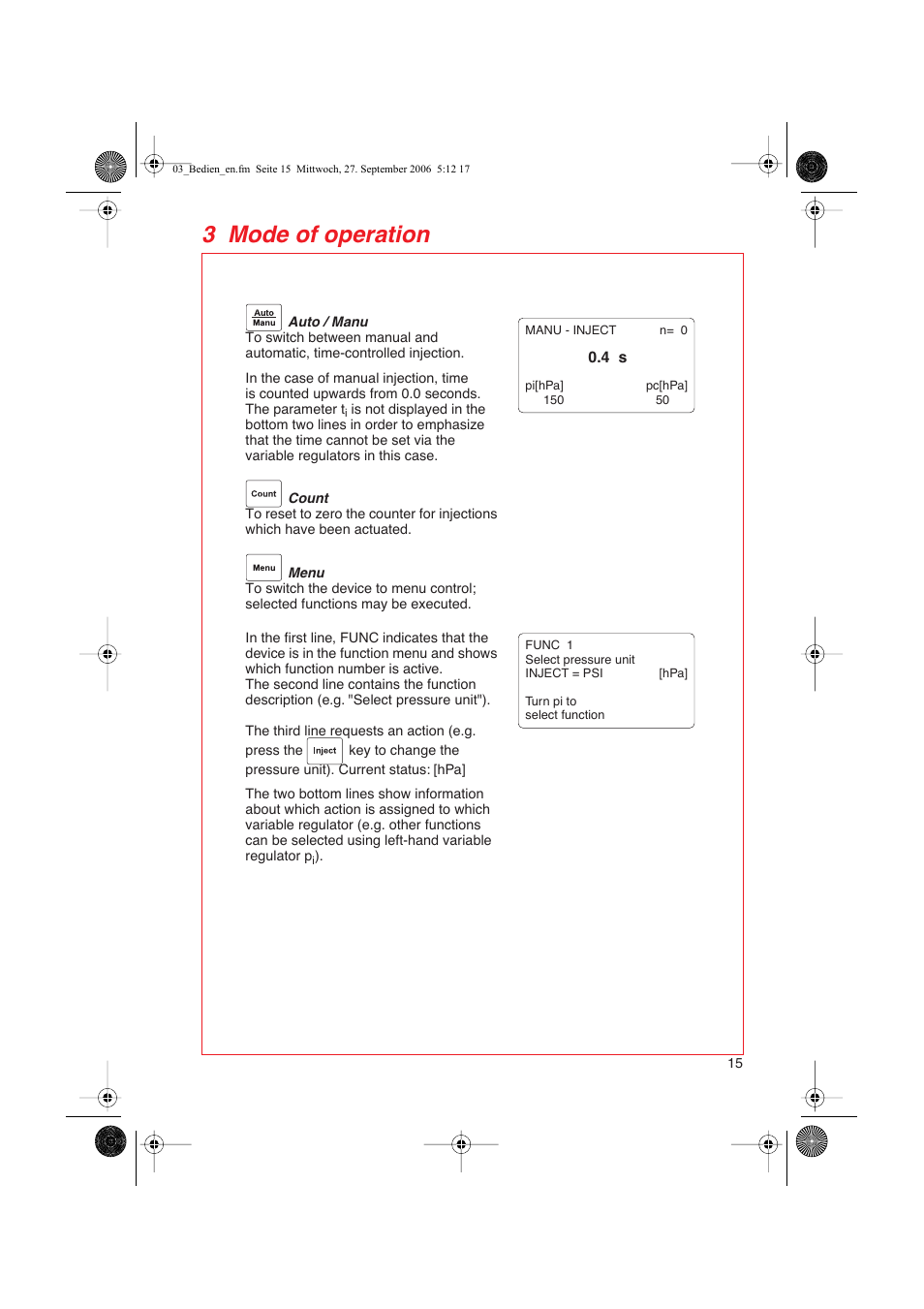 3 mode of operation | Eppendorf FemtoJet User Manual | Page 17 / 57