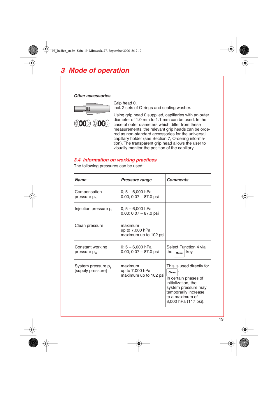 4 information on working practices, 3 mode of operation | Eppendorf FemtoJet User Manual | Page 21 / 57