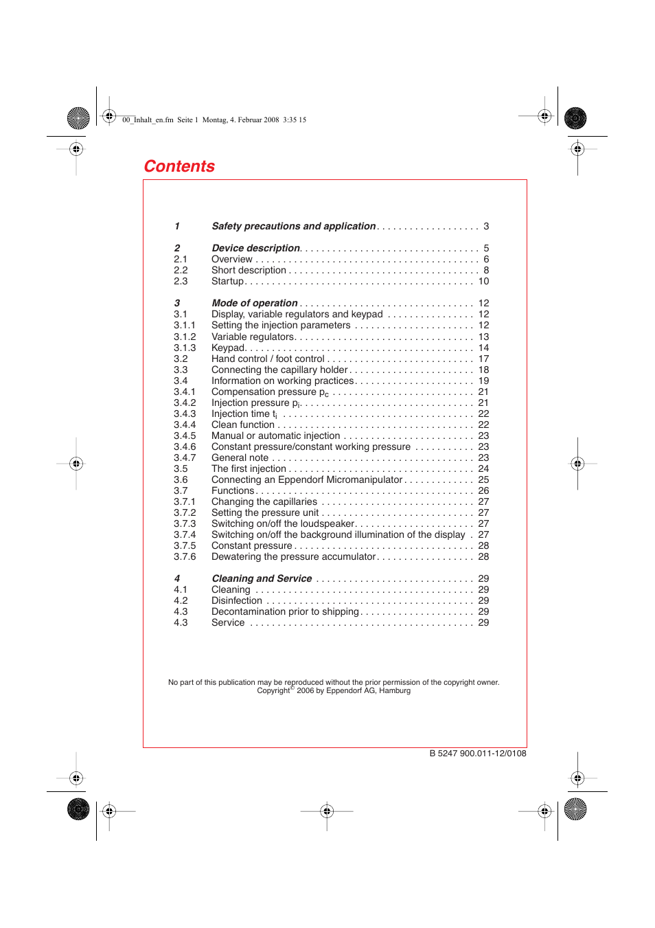 Eppendorf FemtoJet User Manual | Page 3 / 57
