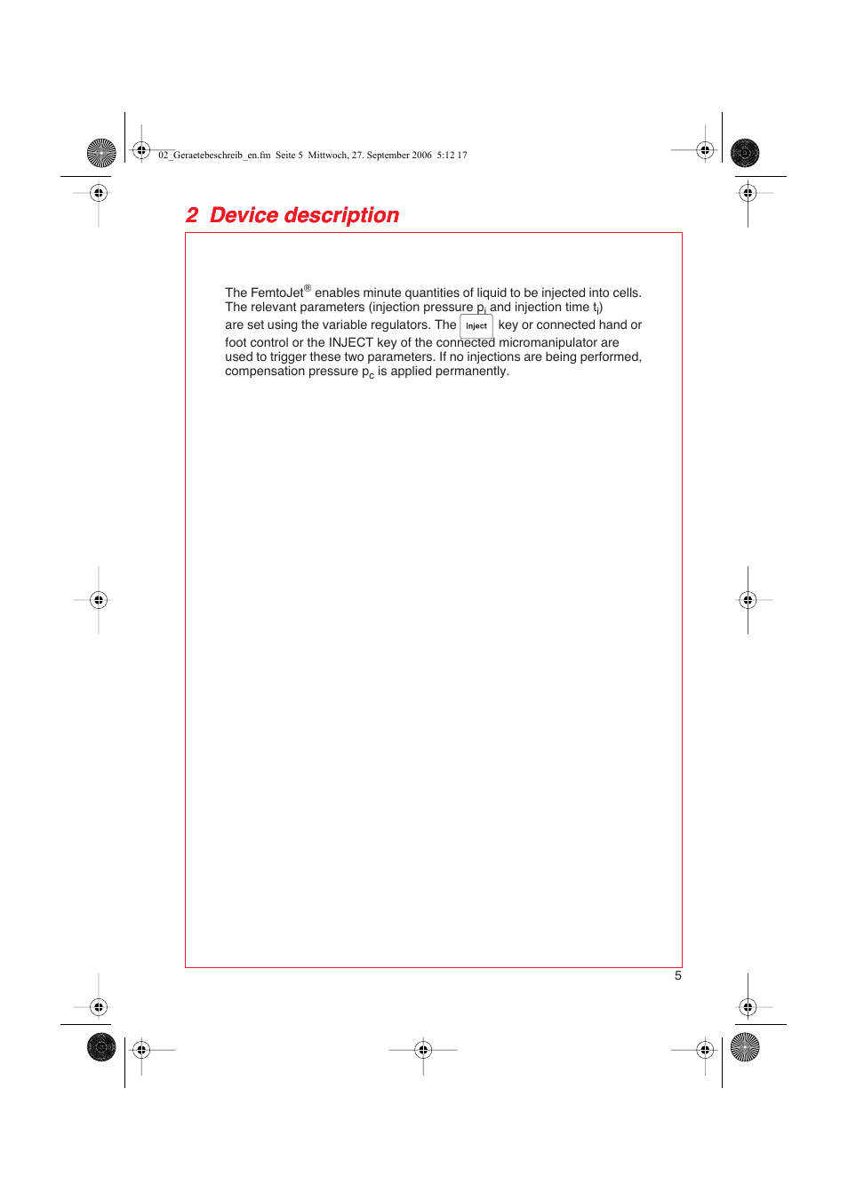 2 device description | Eppendorf FemtoJet User Manual | Page 7 / 57