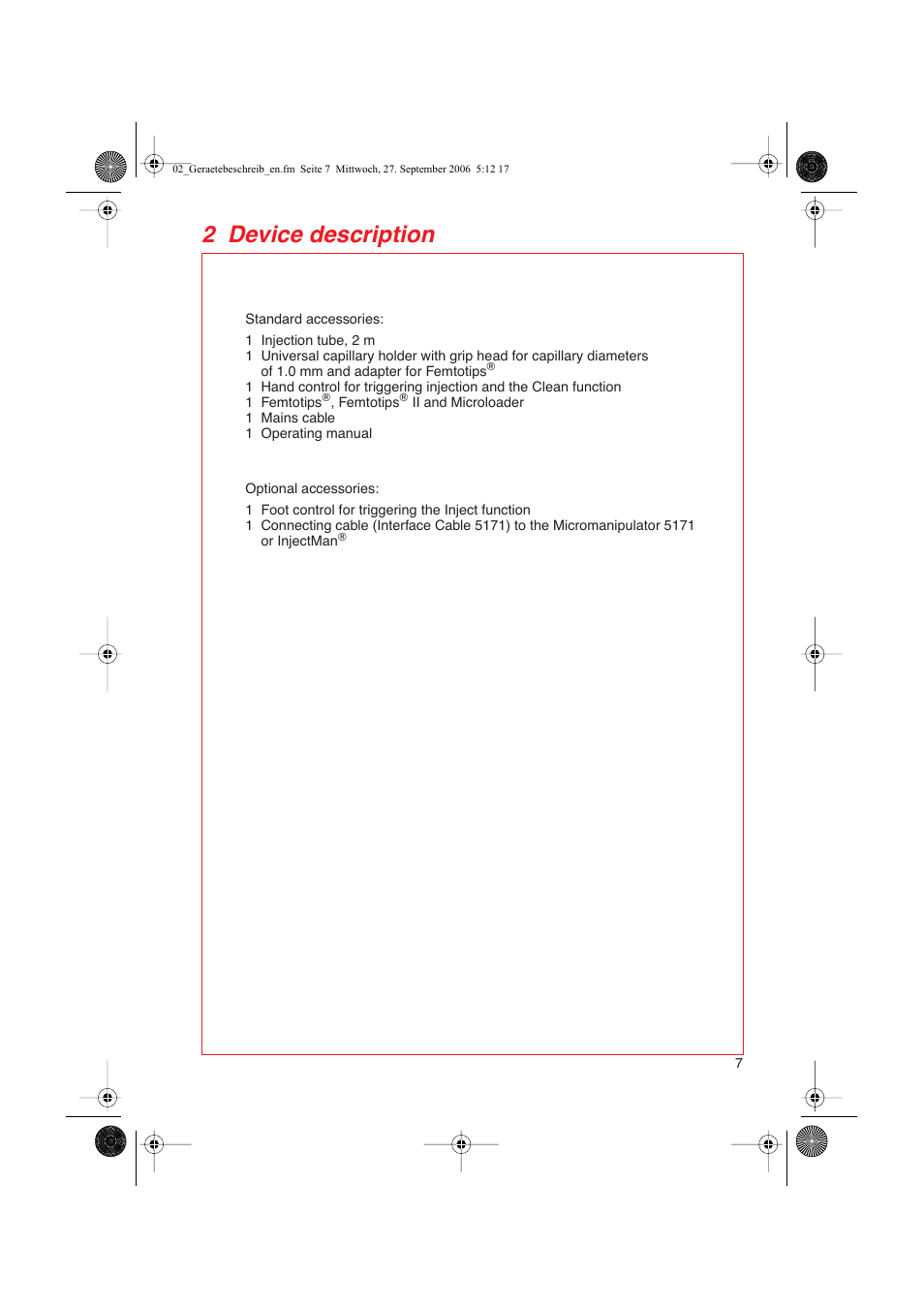 2 device description | Eppendorf FemtoJet User Manual | Page 9 / 57