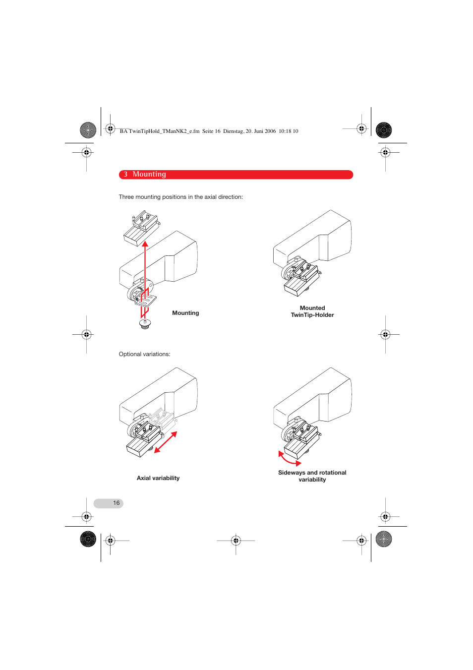 3 mounting | Eppendorf TwinTip-Holder for TransferMan NK 2 User Manual | Page 6 / 14