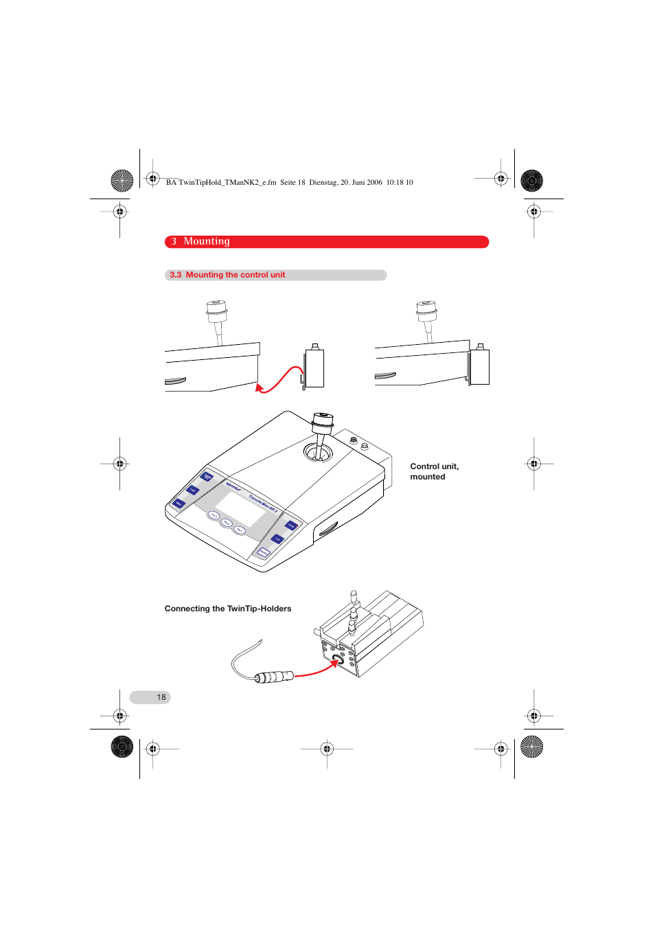 3 mounting | Eppendorf TwinTip-Holder for TransferMan NK 2 User Manual | Page 8 / 14