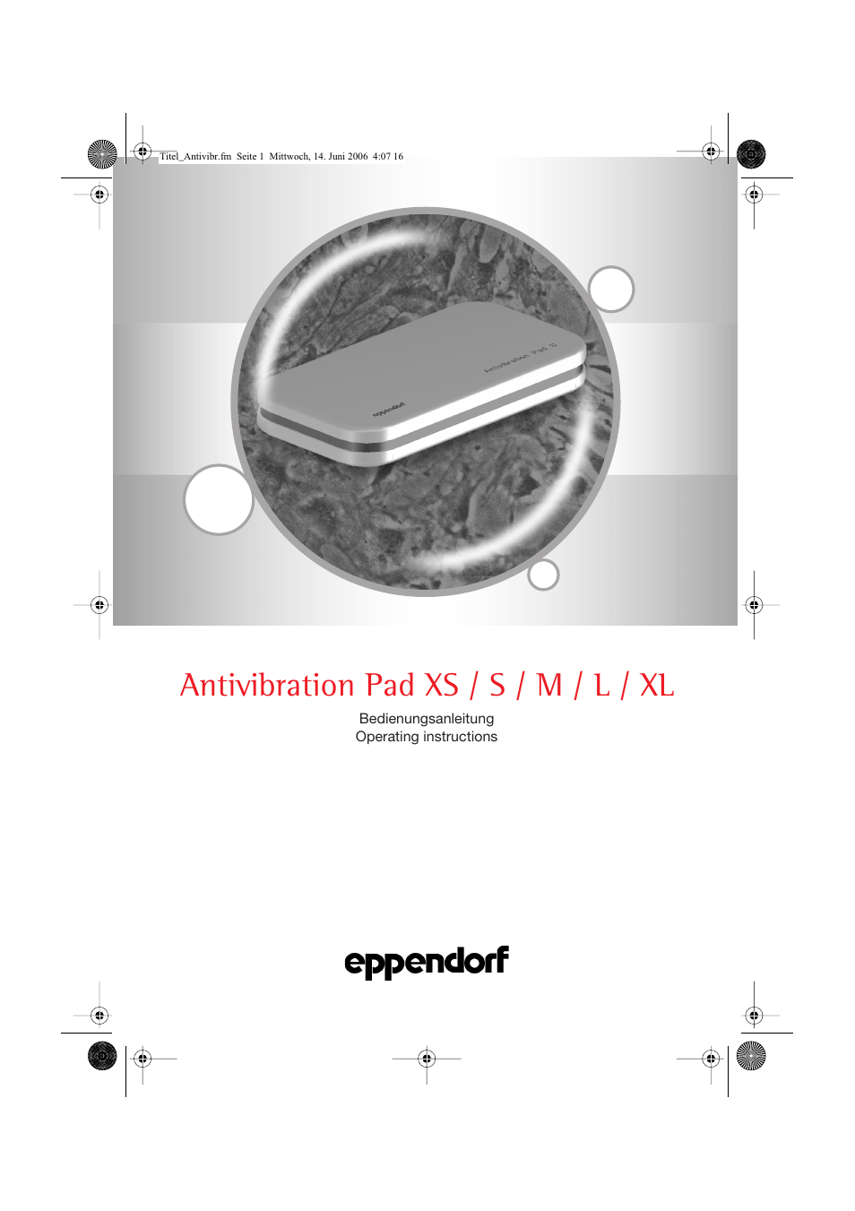 Eppendorf Antivibration Pad XL User Manual | 13 pages
