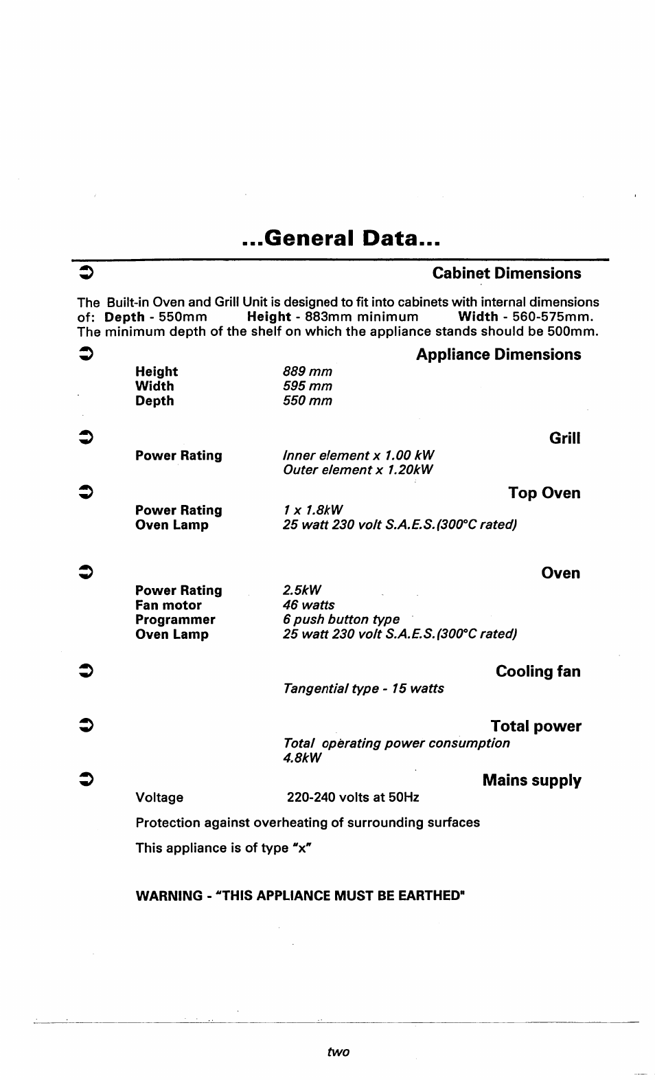 General data | Ariston DOV317 User Manual | Page 4 / 28