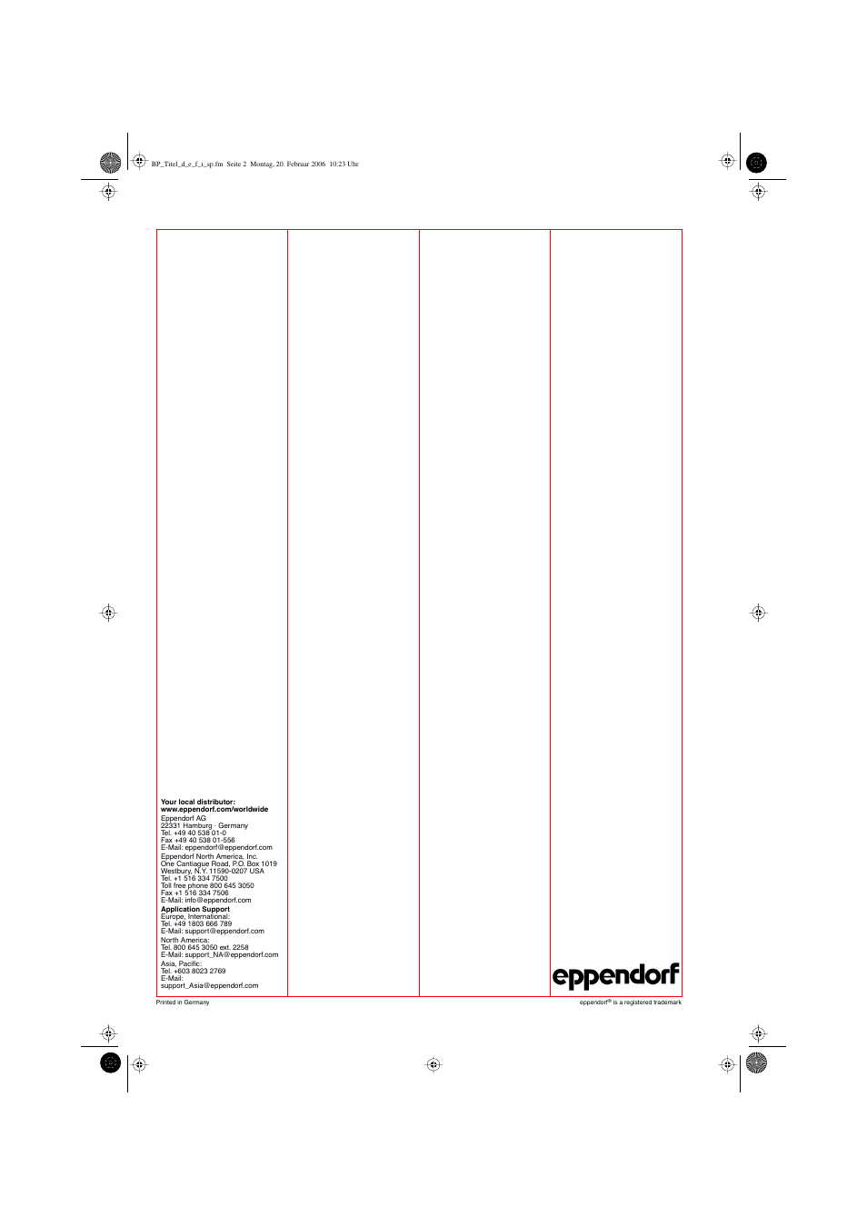 Eppendorf BioPhotometer User Manual | Page 53 / 53