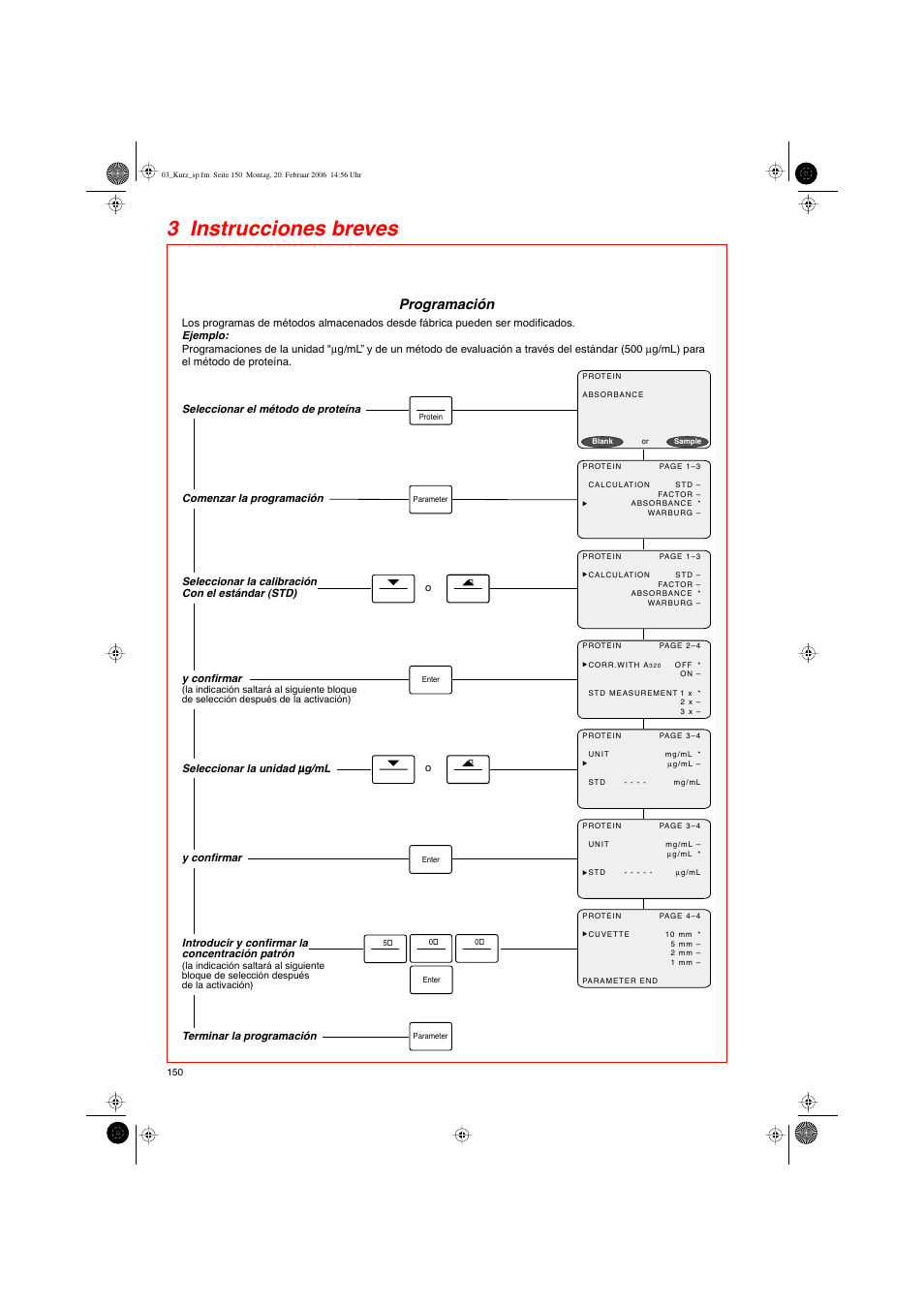 3 instrucciones breves, Programación | Eppendorf BioPhotometer User Manual | Page 9 / 15