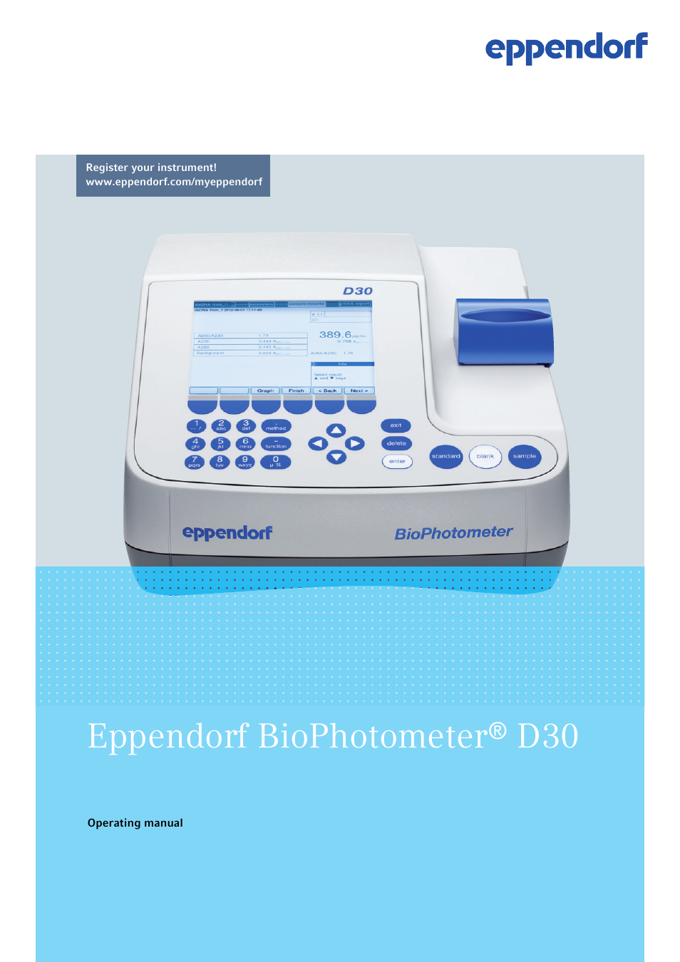 Eppendorf D30 BioPhotometer User Manual | 86 pages