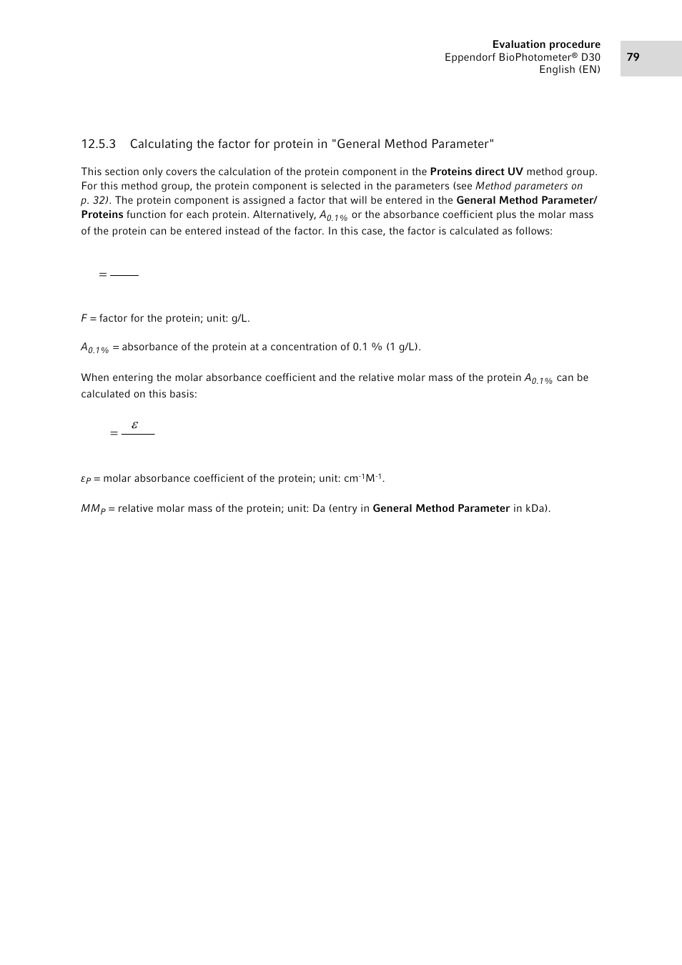 1a f, Mm a | Eppendorf D30 BioPhotometer User Manual | Page 79 / 86