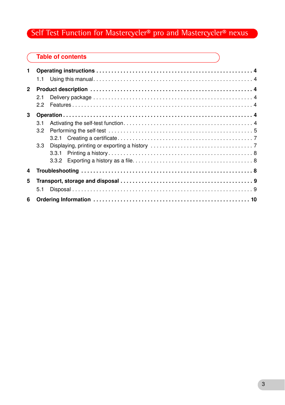 Eppendorf Self Test Function for Mastercycler nexus User Manual | Page 3 / 12