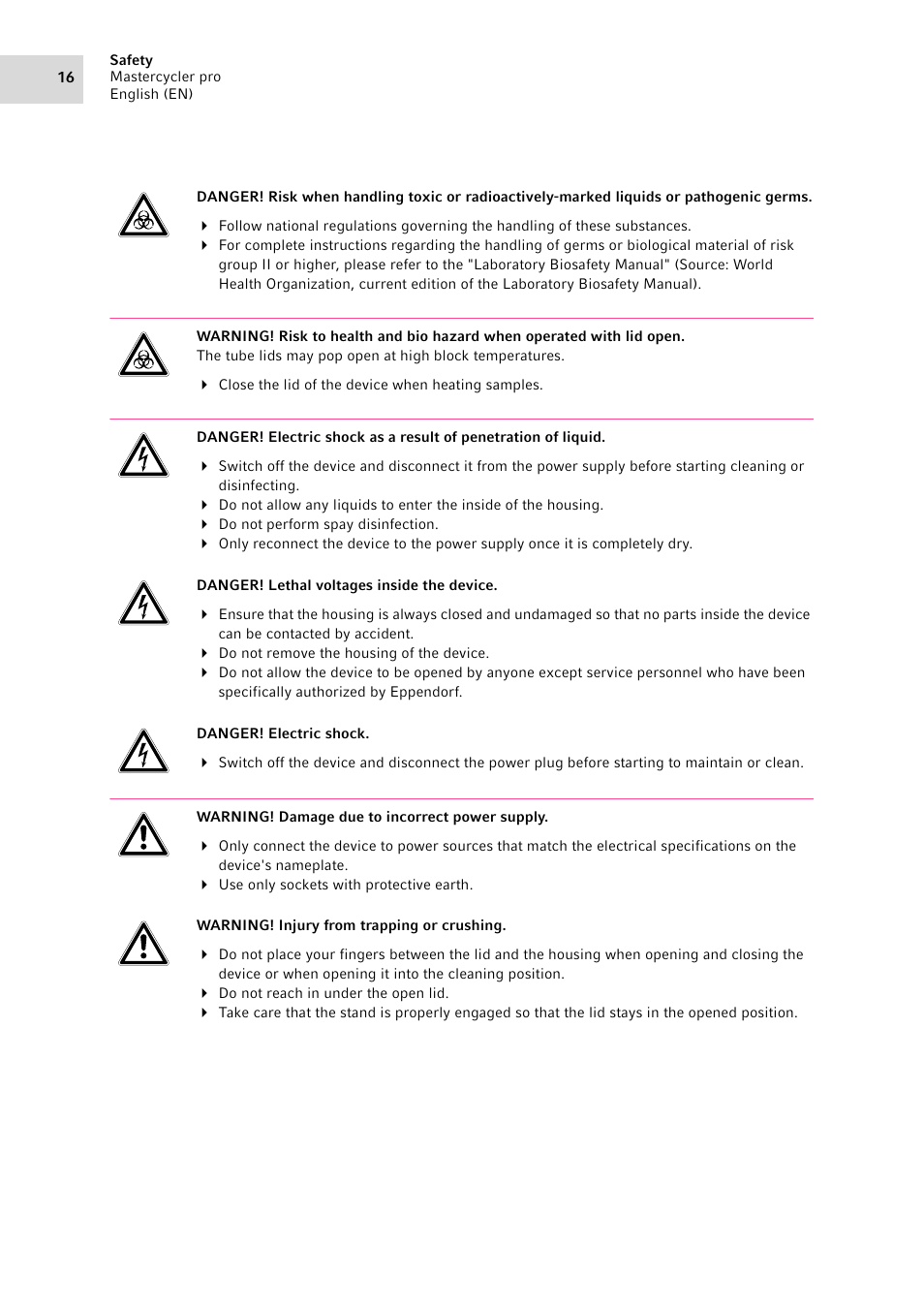 Eppendorf Mastercycler pro User Manual | Page 16 / 94