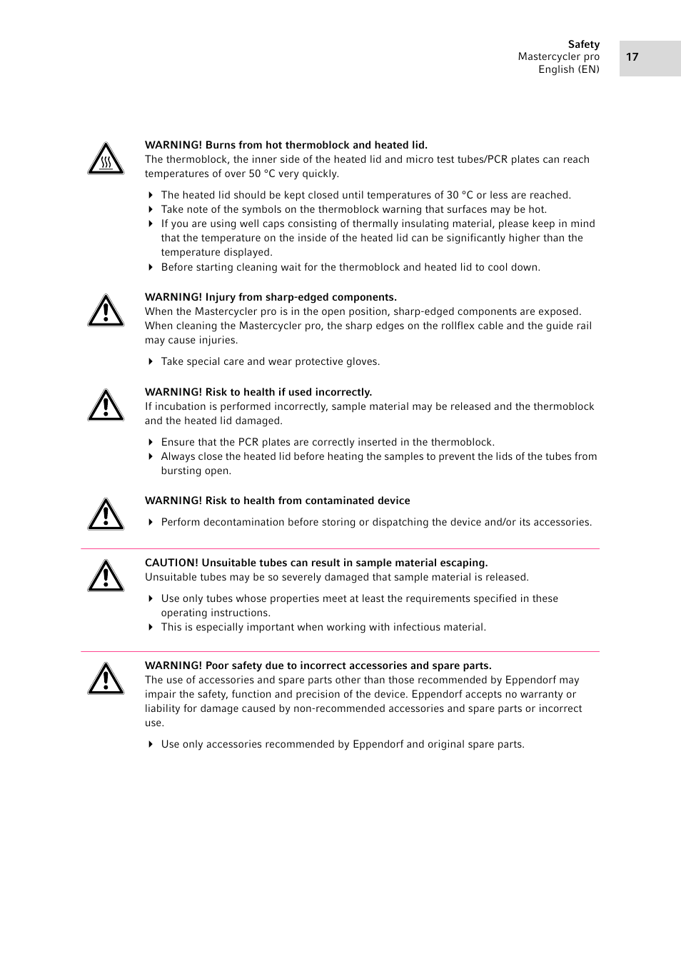 Eppendorf Mastercycler pro User Manual | Page 17 / 94