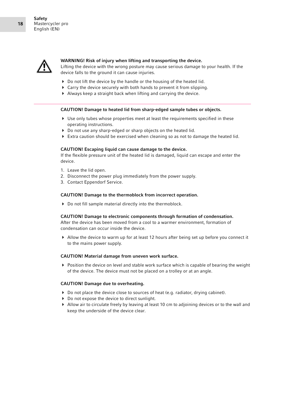 Eppendorf Mastercycler pro User Manual | Page 18 / 94