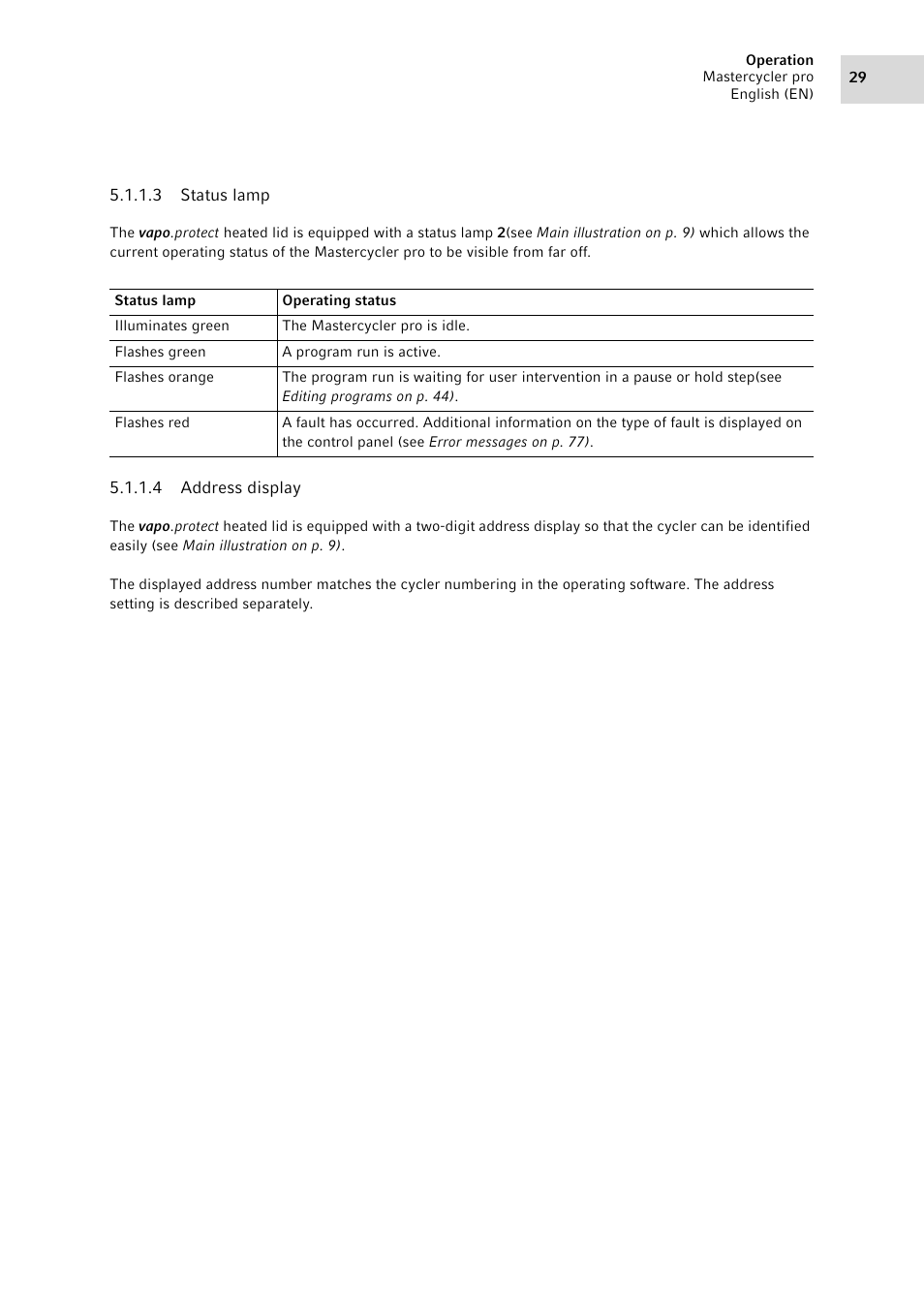 Eppendorf Mastercycler pro User Manual | Page 29 / 94