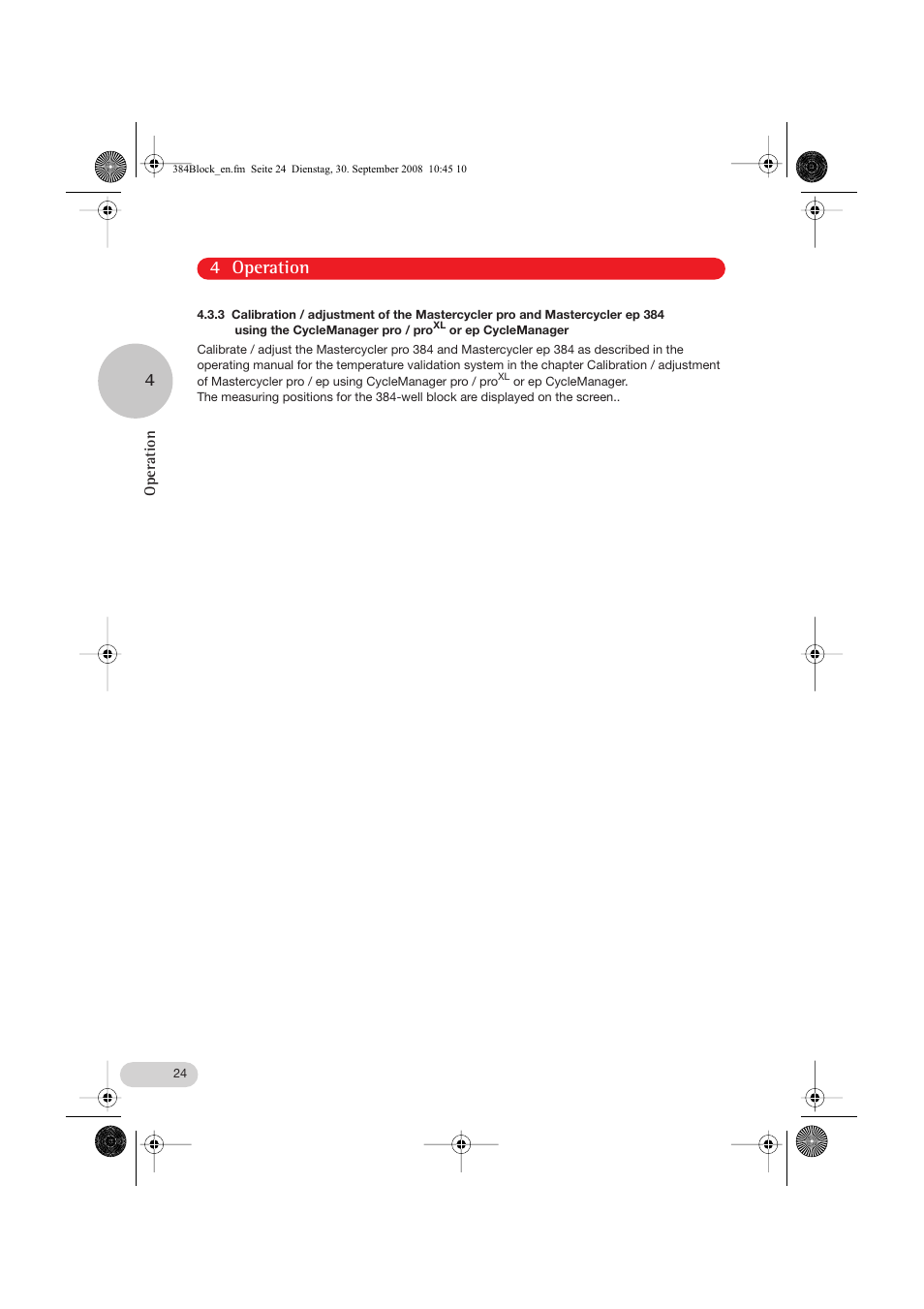4 operation | Eppendorf Temperature sensor for the 384well block User Manual | Page 12 / 16