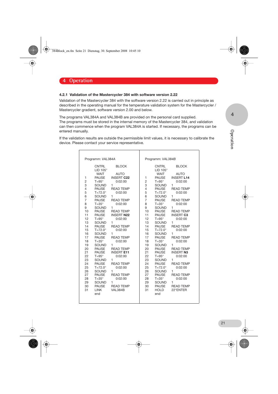 4 operation 4, Operation | Eppendorf Temperature sensor for the 384well block User Manual | Page 9 / 16
