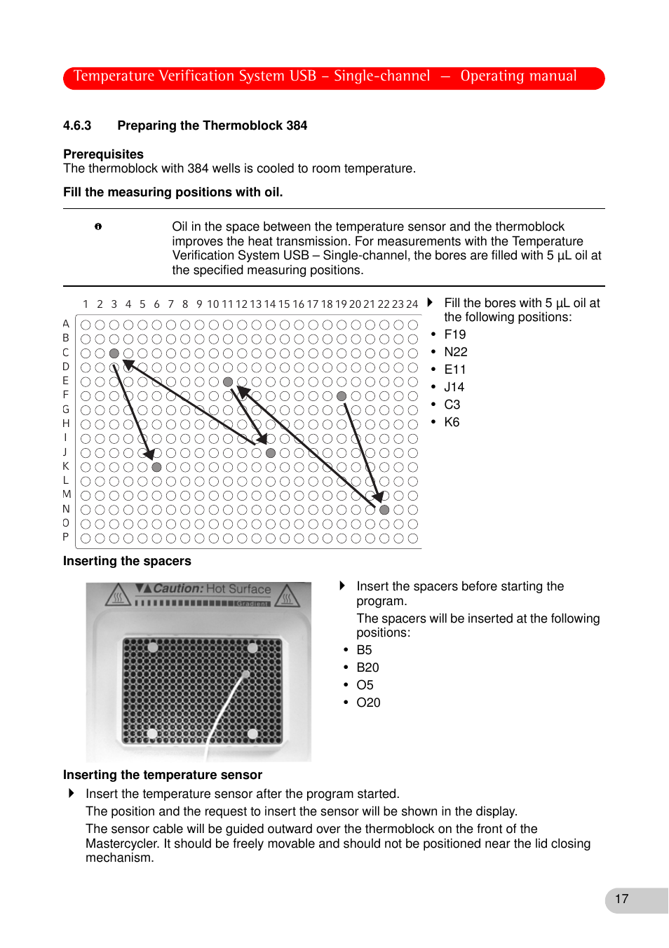 3 preparing the thermoblock 384 | Eppendorf Temperature Verification System User Manual | Page 17 / 40