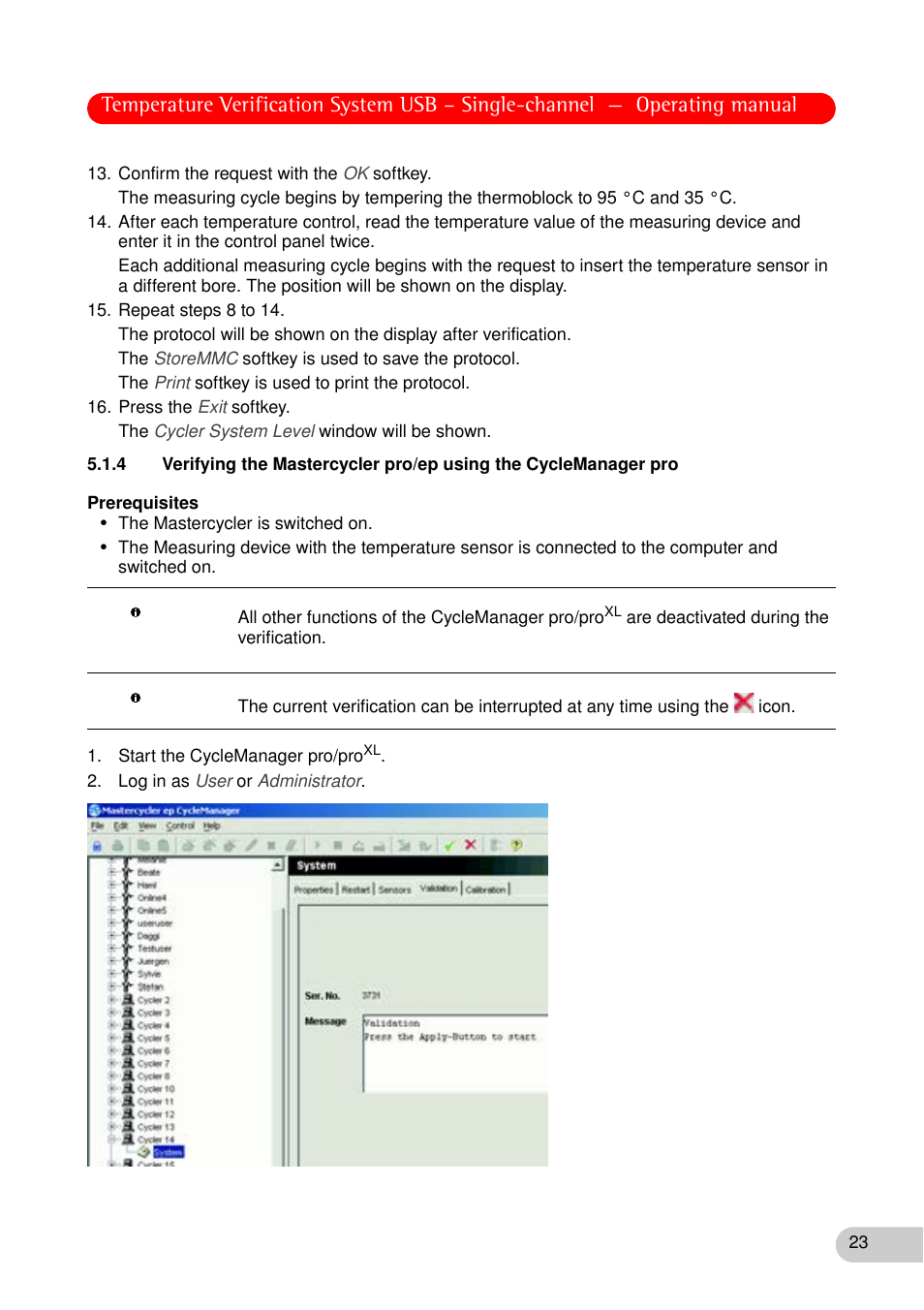Eppendorf Temperature Verification System User Manual | Page 23 / 40