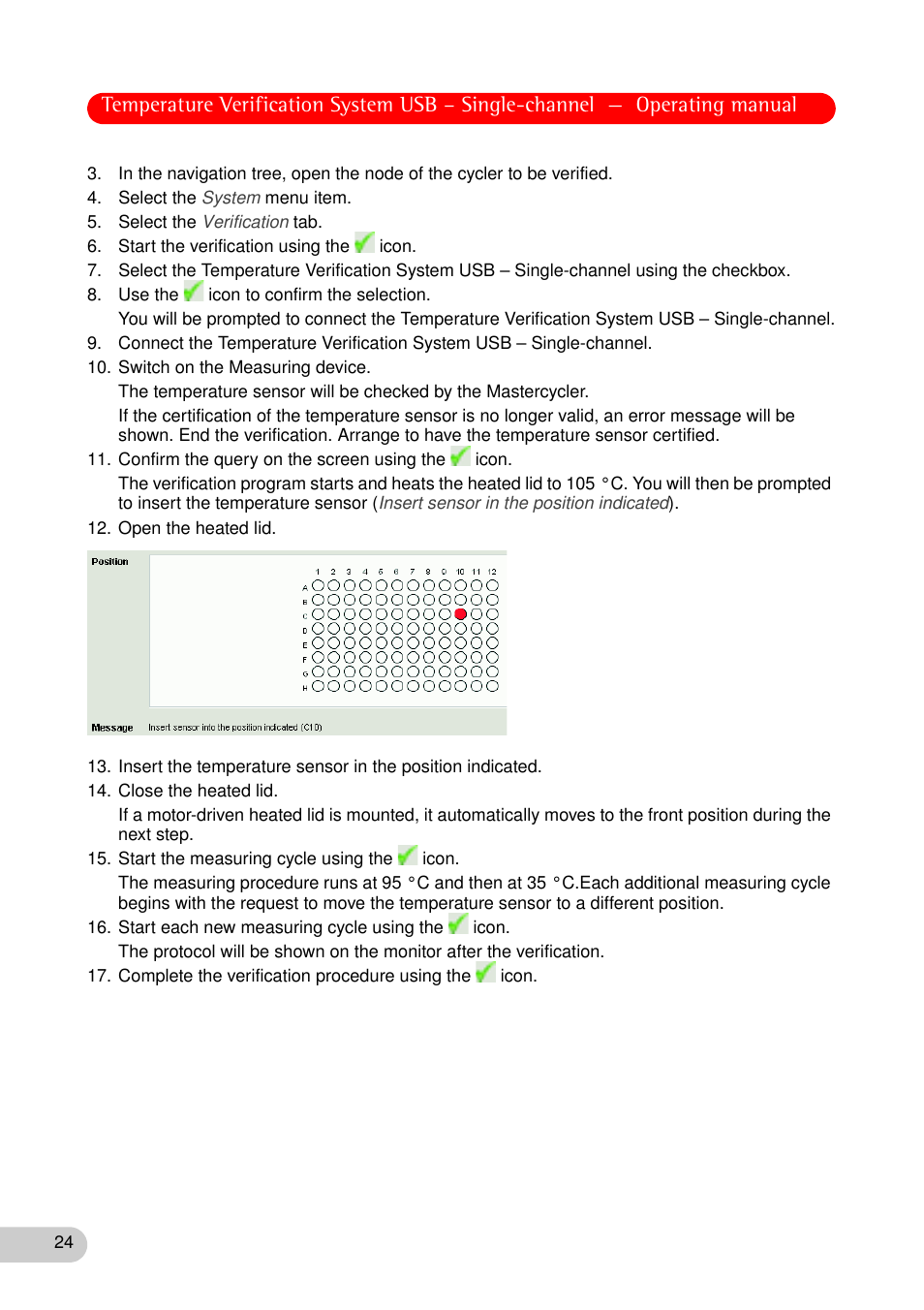 Eppendorf Temperature Verification System User Manual | Page 24 / 40