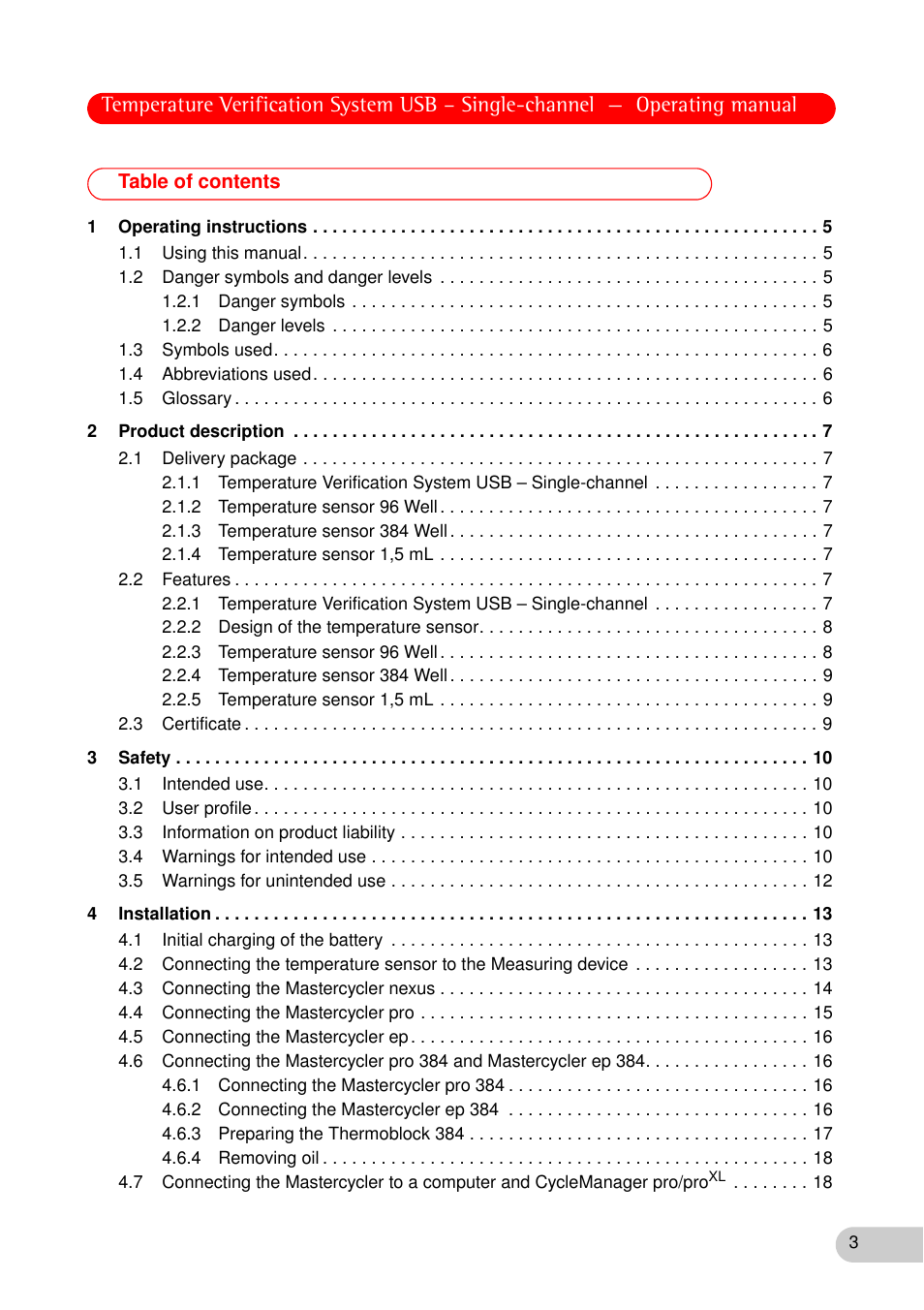 Eppendorf Temperature Verification System User Manual | Page 3 / 40