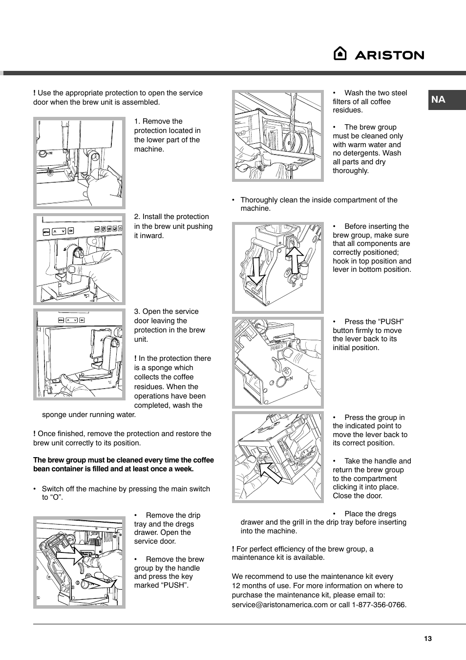 Ariston MCA 15 NA P User Manual | Page 13 / 76