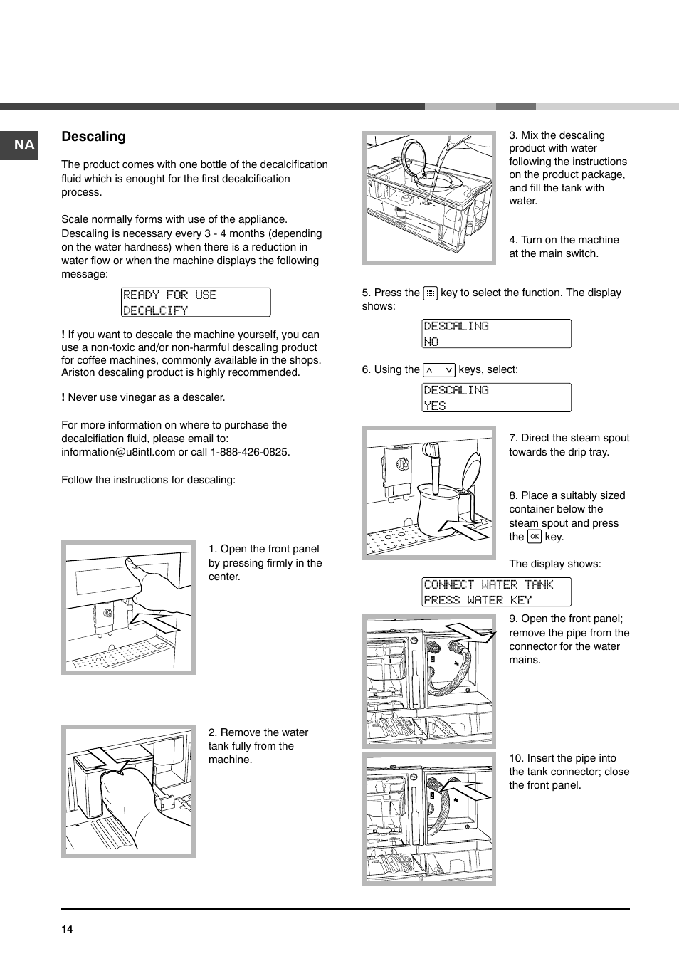 Ariston MCA 15 NA P User Manual | Page 14 / 76