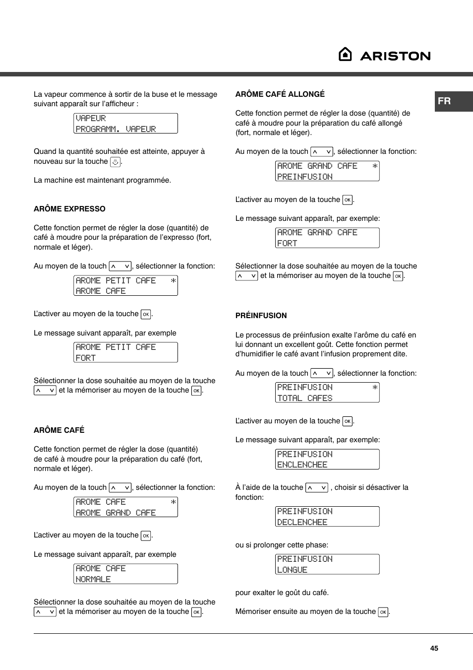 Ariston MCA 15 NA P User Manual | Page 45 / 76