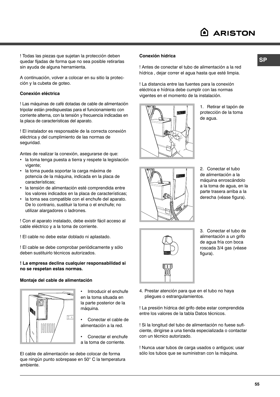 Ariston MCA 15 NA P User Manual | Page 55 / 76