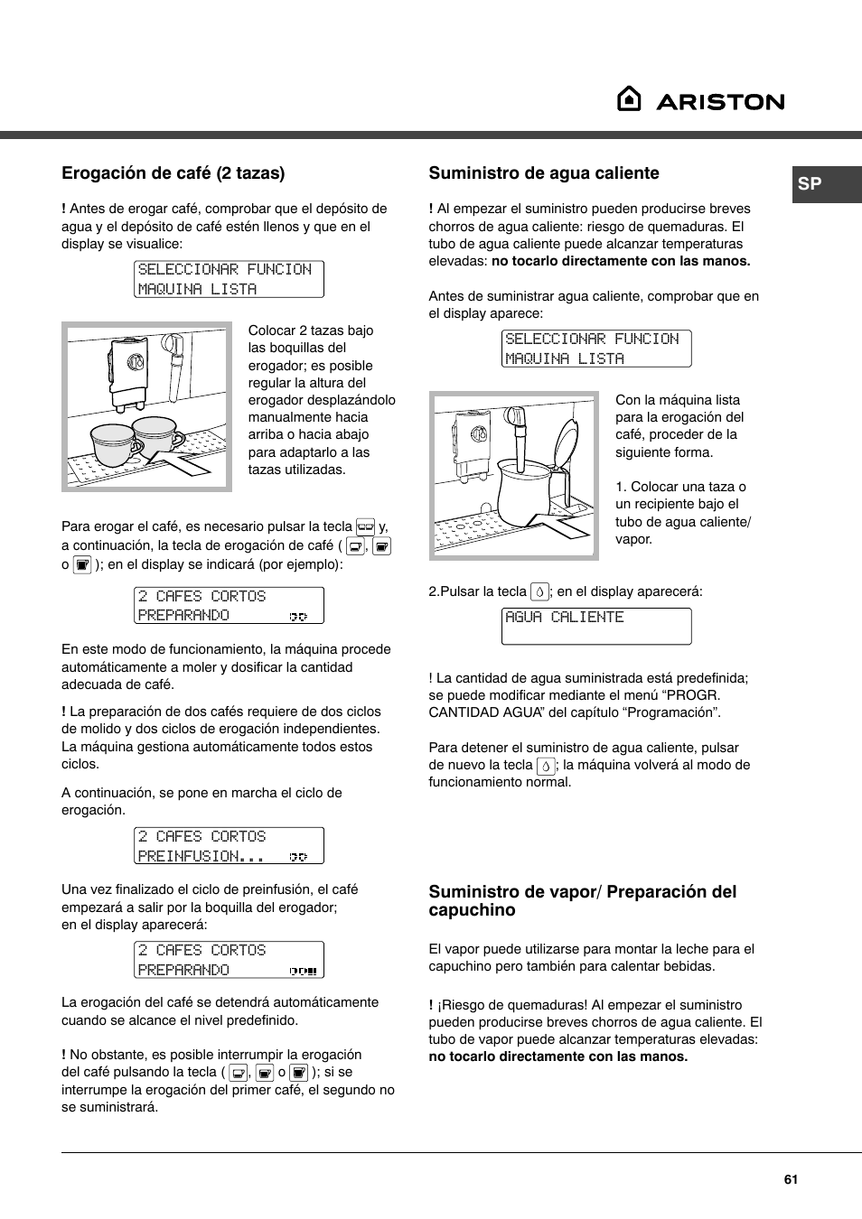 Ariston MCA 15 NA P User Manual | Page 61 / 76