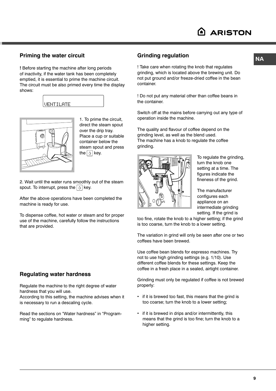 Ariston MCA 15 NA P User Manual | Page 9 / 76