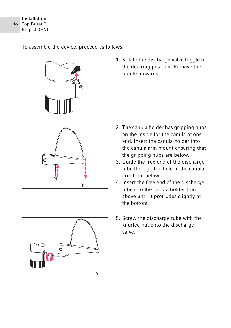 Eppendorf Top Buret M / H User Manual | Page 16 / 42