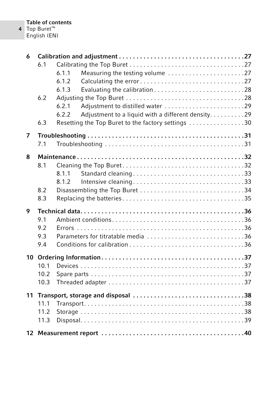Eppendorf Top Buret M / H User Manual | Page 4 / 42