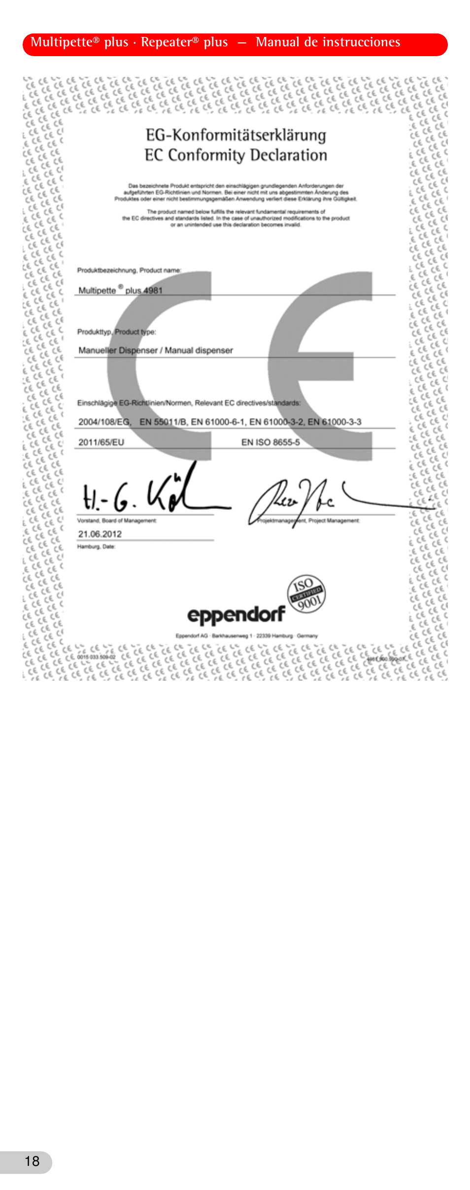 Eppendorf Repeater plus User Manual | Page 18 / 20