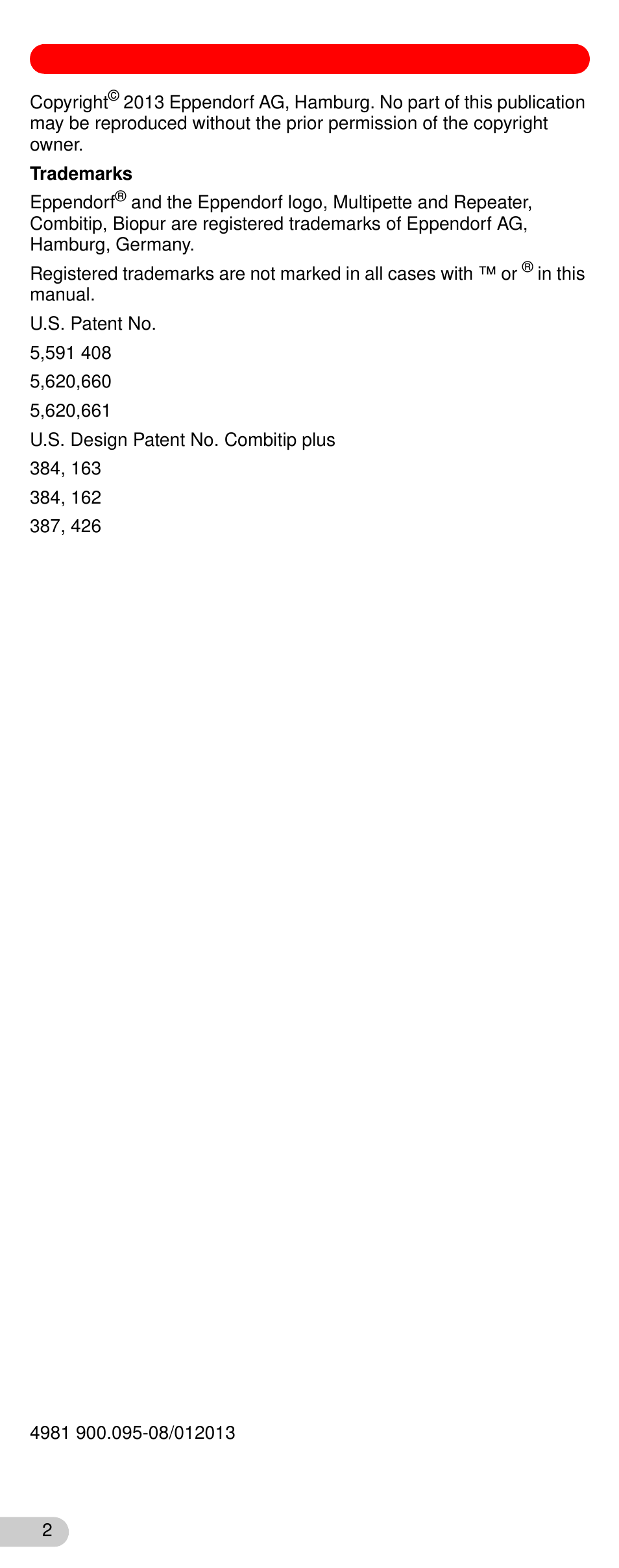 Eppendorf Repeater plus User Manual | Page 2 / 18