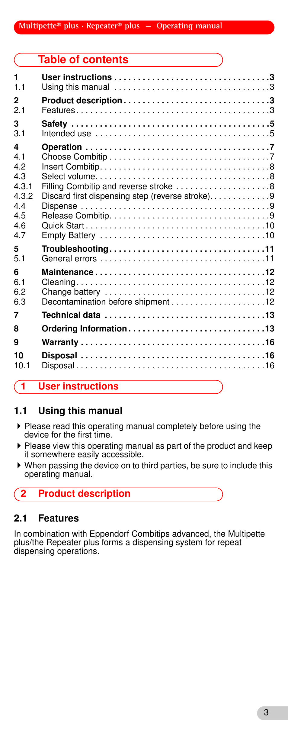 Eppendorf Repeater plus User Manual | Page 3 / 18