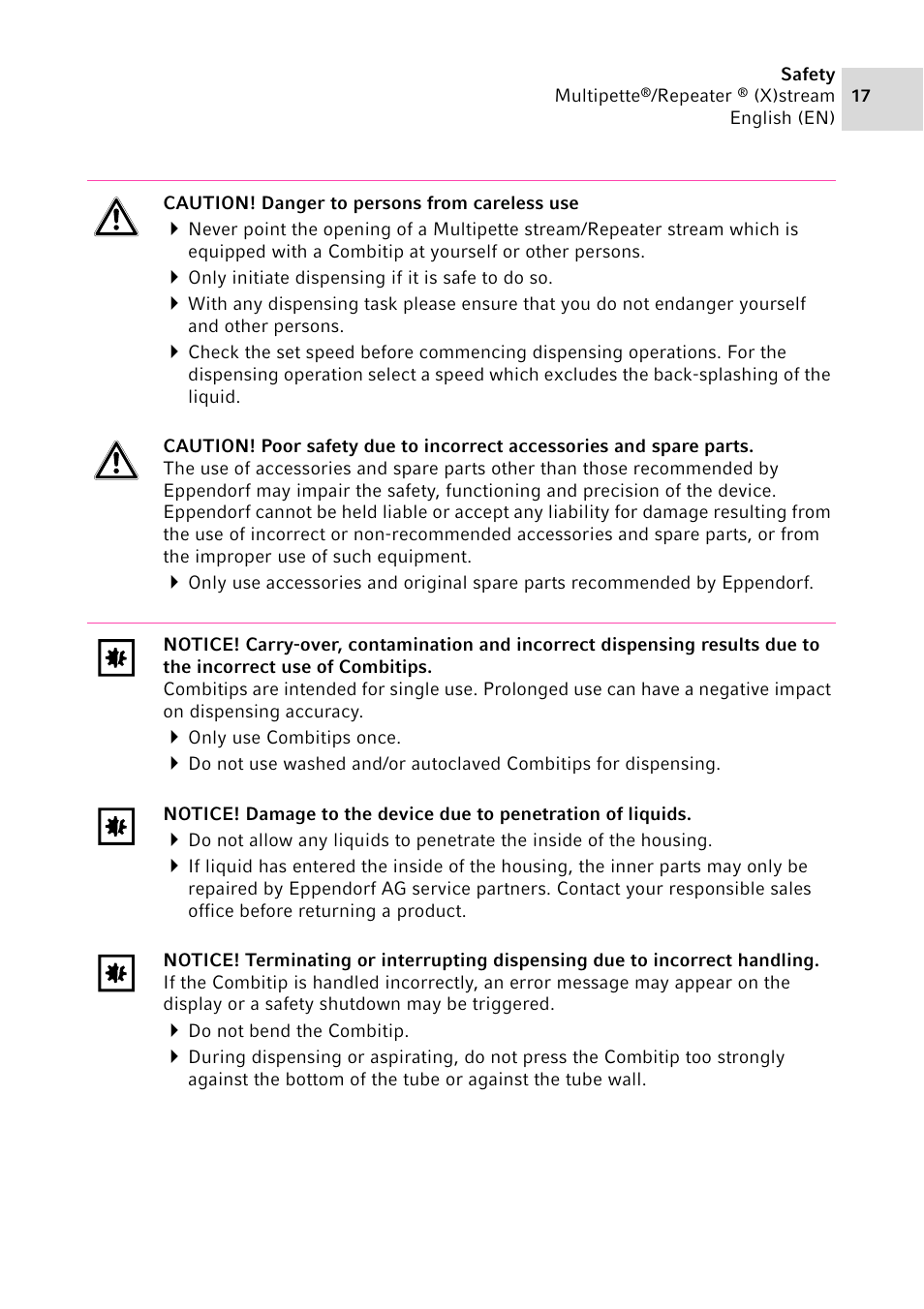 Eppendorf Multipette Xstream User Manual | Page 17 / 58