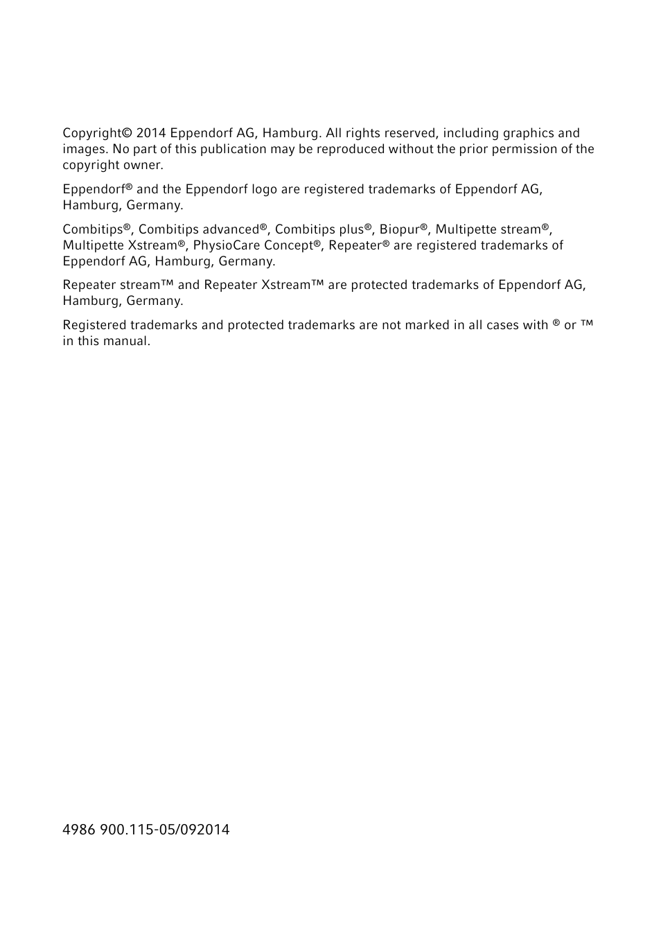 Eppendorf Multipette Xstream User Manual | Page 2 / 58
