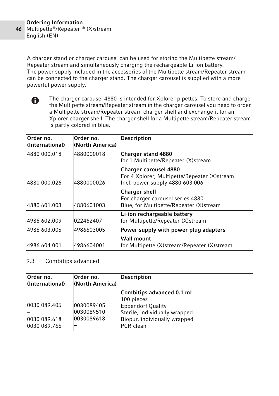 3 combitips advanced, Combitips advanced | Eppendorf Multipette Xstream User Manual | Page 46 / 58