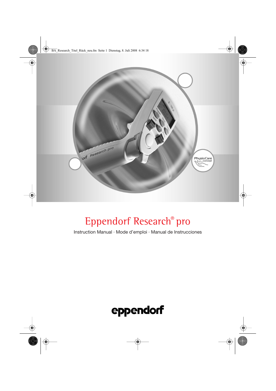 Eppendorf Research pro User Manual | 60 pages