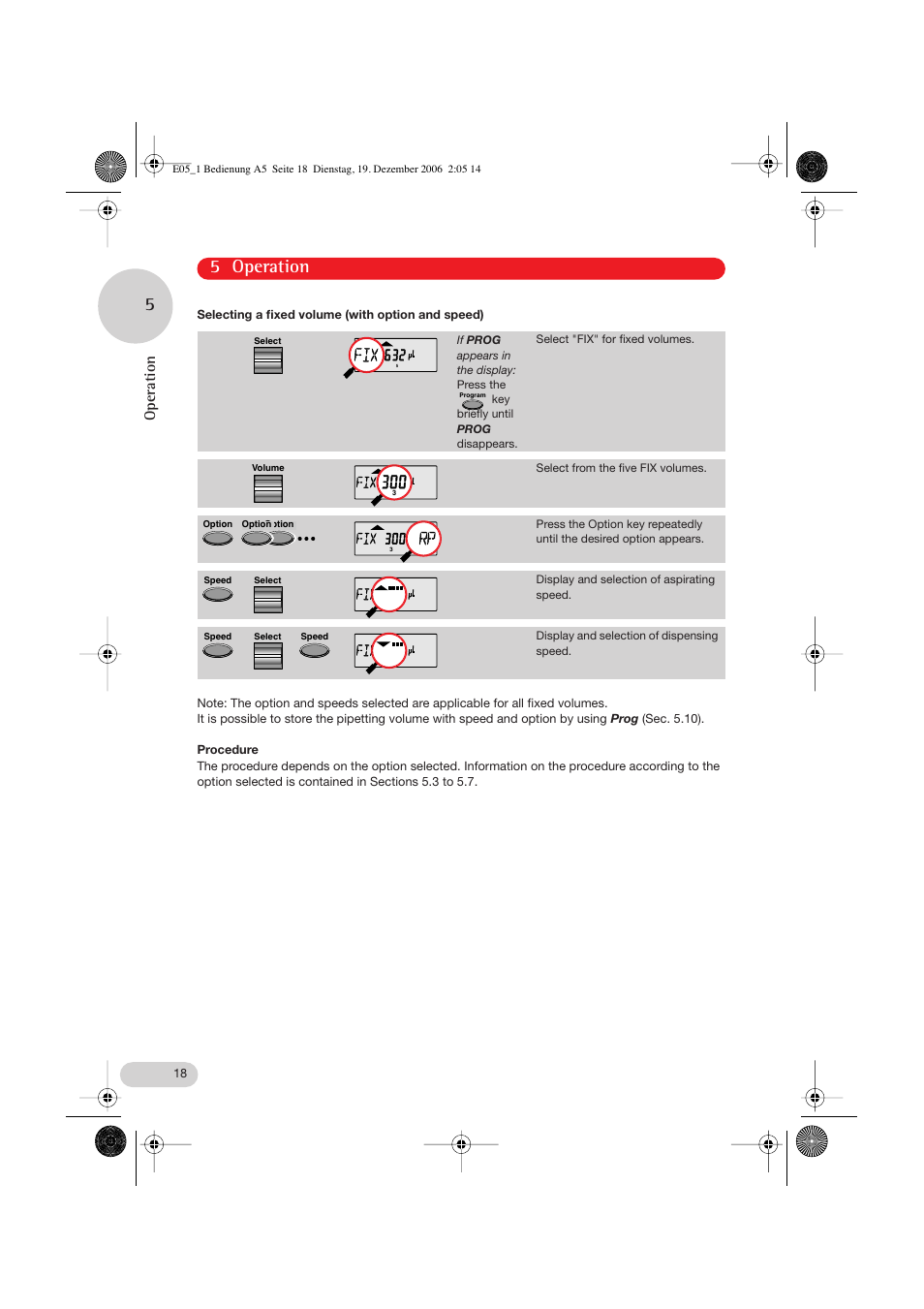 5 operation, Operation | Eppendorf Research pro User Manual | Page 18 / 60