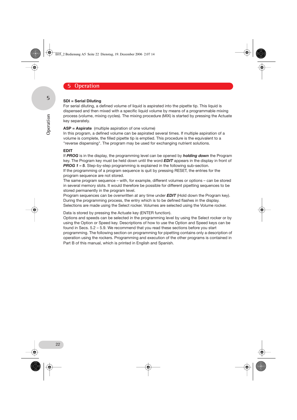 5 operation | Eppendorf Research pro User Manual | Page 22 / 60