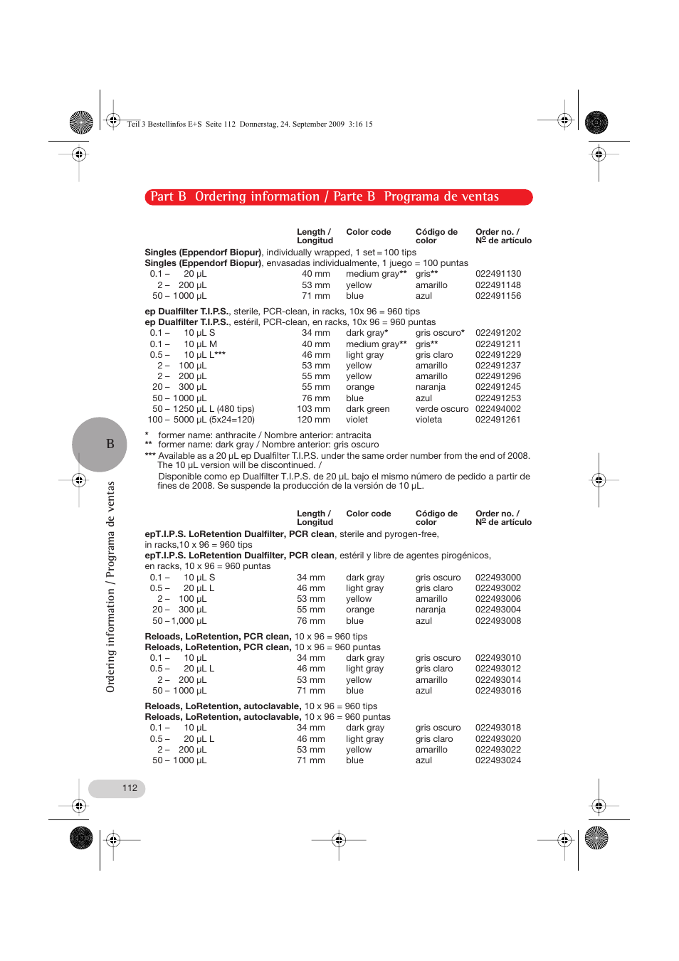 Ordering information / programa de ventas | Eppendorf Research pro User Manual | Page 52 / 60