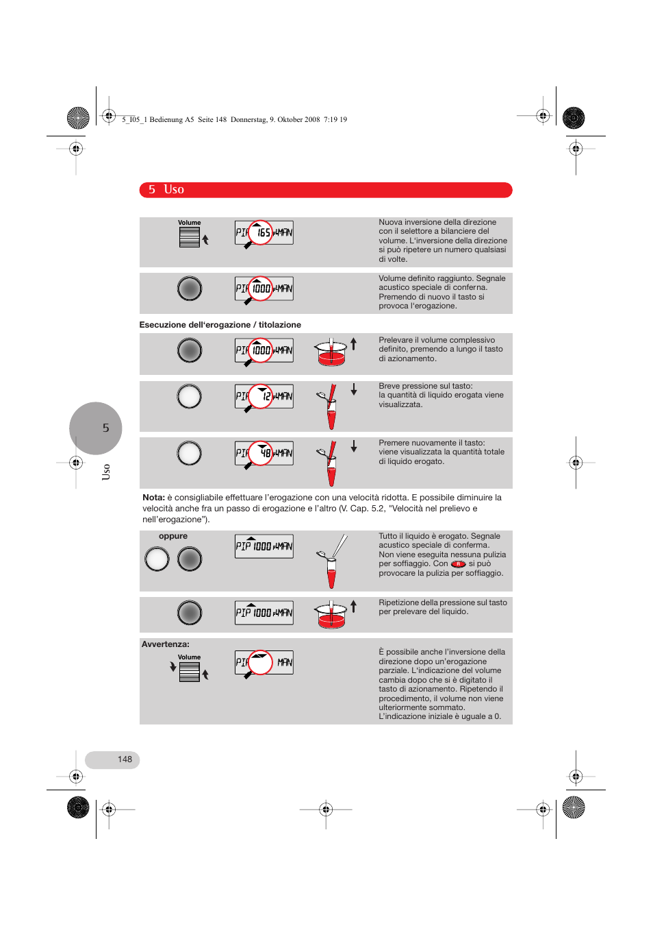 5 uso | Eppendorf Research pro User Manual | Page 20 / 64