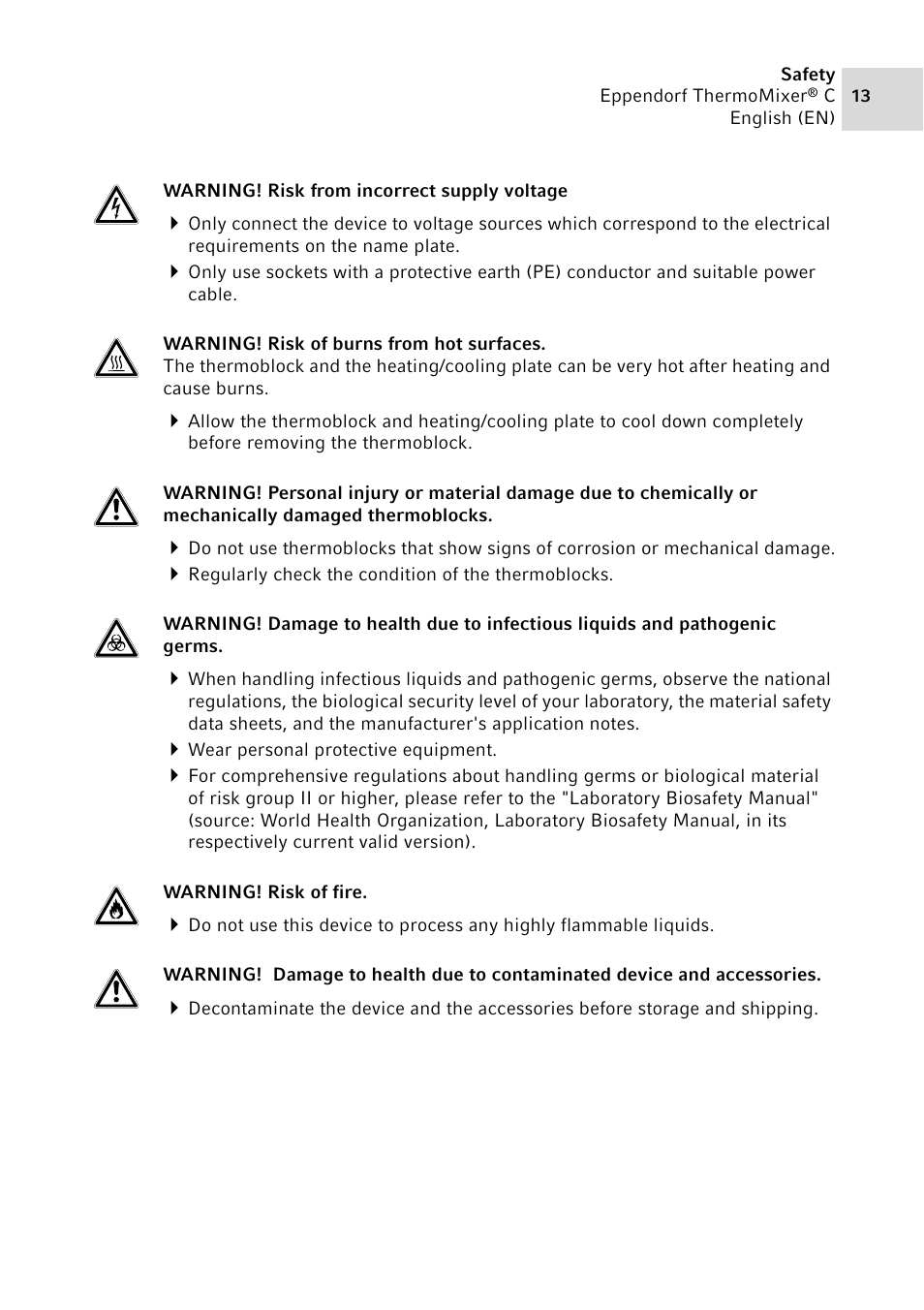 Eppendorf ThermoMixer C User Manual | Page 13 / 54